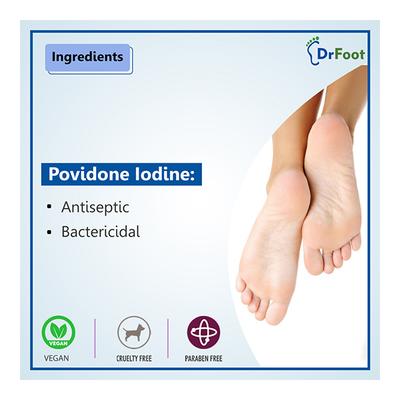 Dr Foot Antibacterial & Antiseptic Foot Powder 100 gm - Shoe Deodorant