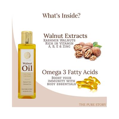 The Pure Story Walnut Oil Pure Natural Extra Virgin Cold Pressed Oils 100ml - Face Oils