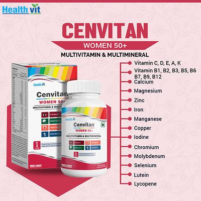 Healthvit Cenvitan Women 50+ Multivitamins and Multimineral-Tablets 60's - Multi-Vitamins