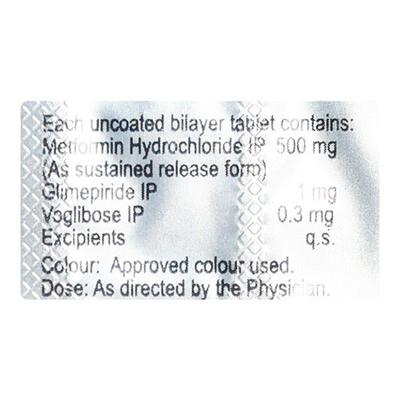 Zoryl MV 1/0.3mg Tablet 10'S - Diabetes-Ant