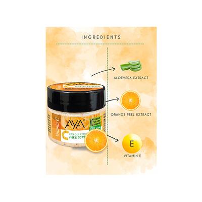 Aya Vitamin C Exfoliating Face Scrub, No Paraben, No Silicone, No Sulphate 25 ml - Scrubs & Exfoliants
