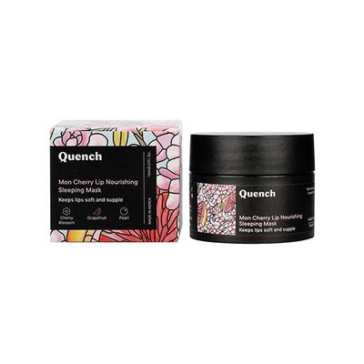 Quench Botanics Lip Sleeping Mask with Cherry Blossom for Intense Hydration & Plumpness 15 ml - Masks & Peels