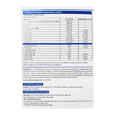 FULLYTE BCAA+ DELICIOUS WATERMELON FLAVOUR Powder 280g - Supplements-Vam