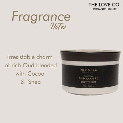 The Love Co. Luxury Oud Accord Body Yogurt - 72 Hour Intense Hydrating Shea Body Butter - Deep Moisturization for Winters With Pure Shea Butter for Nourishing Essential Body Care 200 gm - Body Butter