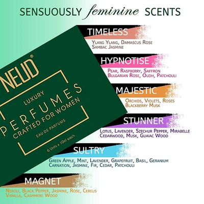 NEUD Luxury Perfumes for Women (6 x 10ml) 2's - Women Deodorants/Roll-Ons