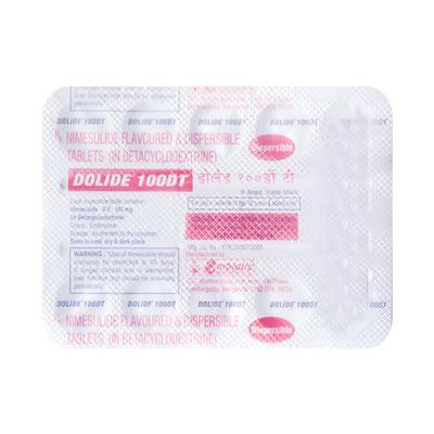 DOLIDE 100DT Tablet 10's - Pain relief-Nsa