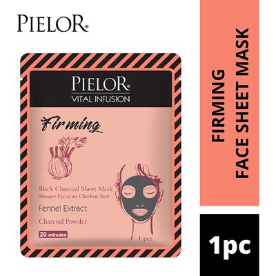 PIELOR VITAL INFUSION BLACK CHARCOAL FIRMINGMASK 25 ml - Sheet Masks