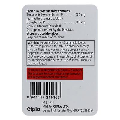 URIMAX DX Tablet 30's - Bladder And Prostate Disorders-Dru