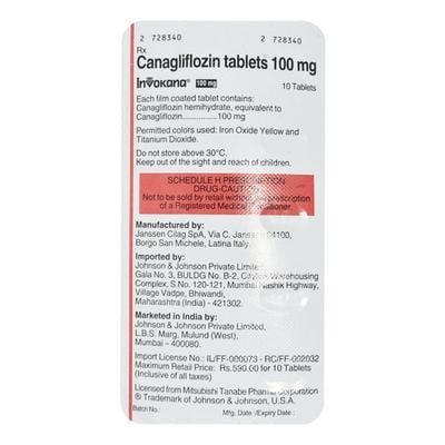 Invokana 100mg Tablet 10'S - Diabetes-Ant