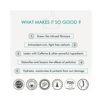 mCaffeine Green Tea Face Hydration Kit for Dull Skin 90 ml - Night Cream