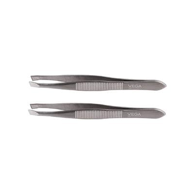 Vega Tweezer - Square Tip, Silver, (VC2TW-01) 2's - Tweezers