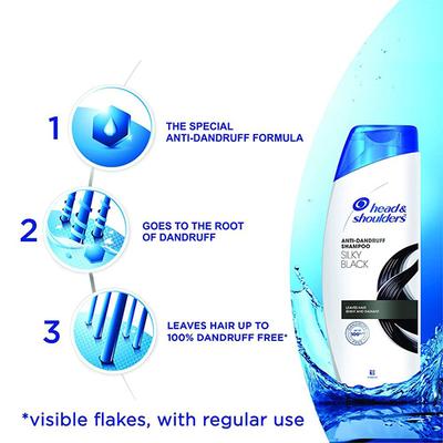 Head & Shoulders Silky Black Anti Dandruff Shampoo for Women & Men 340 gm - Shampoos