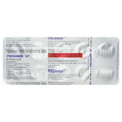 PREGANOX NT Tablet 10's - Neuropathic Pain-Dru