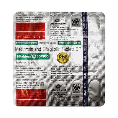 SITABLESS M 50/500 Tablet 15's - Diabetes-Ant
