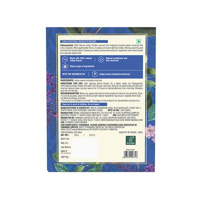 Fabessentials 100% Natural Indigo Powder Makes Hair Shiny Silky & Soft 120 ml - Powder