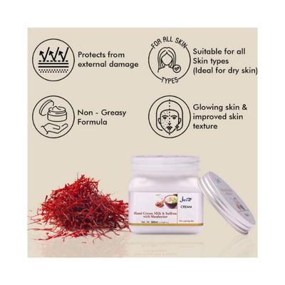 Jeva Milk and Saffron Hand Cream With Shea Butter 380 ml - Hand Creams