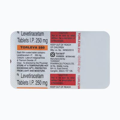 Torleva 250mg Tablet 10'S - Epilepsy/Convulsion-Ant