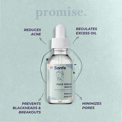 Sanfe Promise Face Serum Shots Salicylic Acid 2 Percent 30 ml - Face Serum