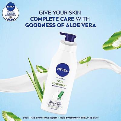 Nivea Body Lotion Aloe Hydration 5 In 1 Complete Care With Deep Moisture Serum All Skin Types 400 ml - Lotions & Creams