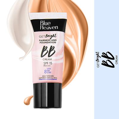 Blue Heaven Get Bright Fairness and Foundation BB Cream SPF 15 PA+++ Caramel Wheatish 401 30gm - Bb & Cc Creams