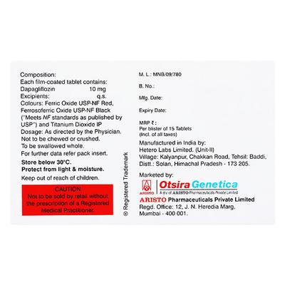 GLUFLOZIN 10 Tablet 15's - Diabetes-Ant