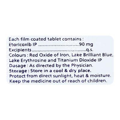 ETOCOXIB 90 Tablet 10's - Pain relief-Nsa