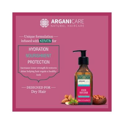 Arganicare Organic Argan Oil and Keratin Repairing Hair Serum 100 ml - Hair Serums
