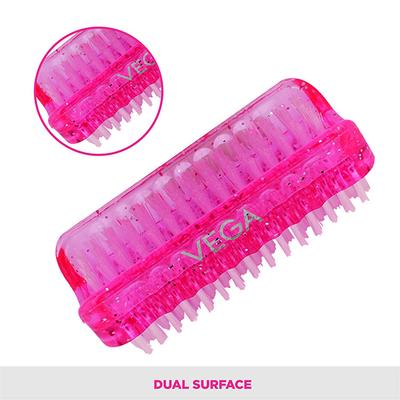Vega Dual Surface Nail Brush, Blue 2's - Nail Care