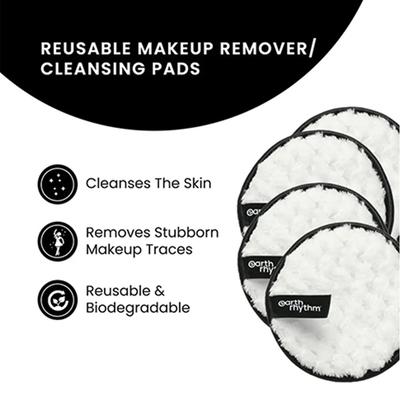 Earth Rhythm Reusable Makeup Remover/Cleansing Pads (Pack Of 4) 1's - Make Up Removers