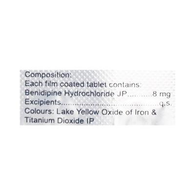 Inzit 8mg Tablet 10'S - Hypertension-Cal