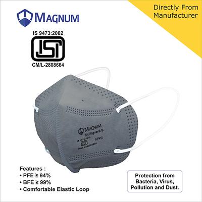 Magnum N95 Multiguard Particulate Respirator Face Mask for Kids (S) - Grey & White 25's - Face Mask