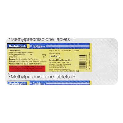 Rednisol 4mg Tablet 10'S - Hormonal Therapy-Cor