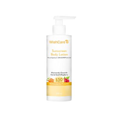 WishCare SPF 50 Sunscreen Body Lotion - Broad Spectrum For Men & Women 200 ml - Body Sunscreen