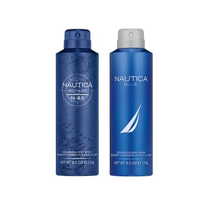 Nautica Voyage N83 Body Spray 170gm + Midnight Voyage Body Spray 170gm 2's - Perfumes (Edt/Edp)