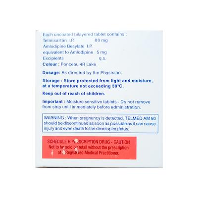 TELMED AM 80 Tablet 10's - Hypertension-Ana