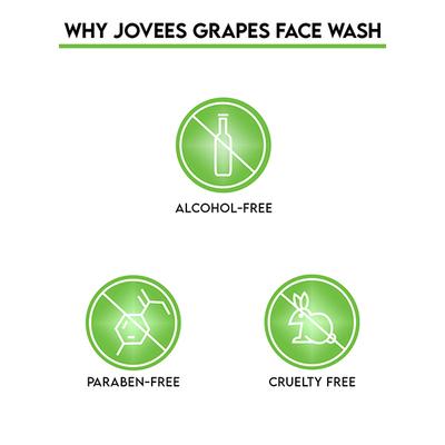 Jovees Herbal Grape Fairness Face Wash for Dull Skin and Paraben 120ml - Face Wash & Cleansers