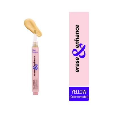Blue Heaven Erase & Enhance Full Coverage Concealer Pen Yellow 2 ml - Concealer