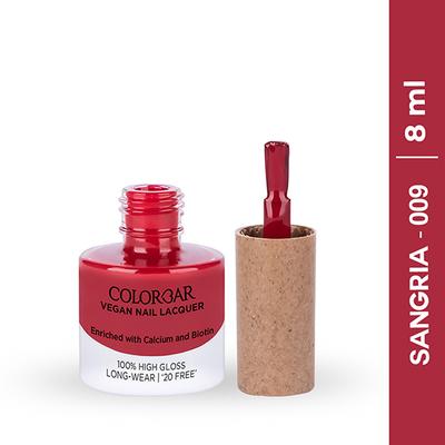 Colorbar Vegan Nail Lacquer - Sangria 009 8 ml - Nail Polish