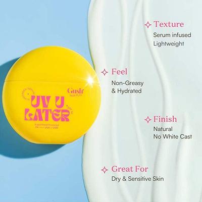 Gush Beauty Uv U Later Spf 50 Sunscreen Serum Pa +++Uva + Uvb, 3 In 1 Serum, Moisturiser and Sunscreen 50 ml - Body Sunscreen