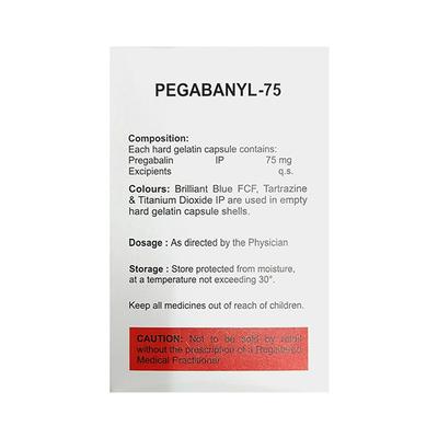 Pregabanyl 75mg Capsule 10'S - Neuropathic Pain-Dru