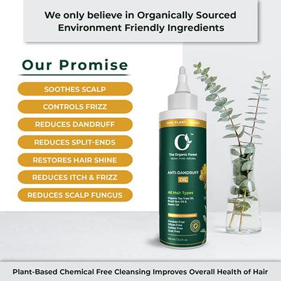 Organic Forest (100% Chemical-Free) Anti Dandruff Hair Oil 100 ml - Hair Oils