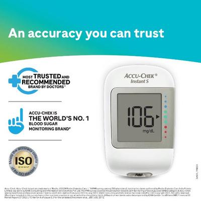 Accu-Chek Instant S Blood Glucose Monitor with Free 10 Test Strips - Blood Glucose Monitors/Strips