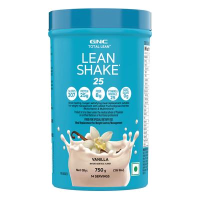 GNC Lean Shake 25 Powder - Vanilla Flavour 750 gm - Weight Loss