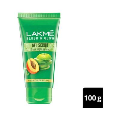 Lakme Green Apple Apricot Gentle On Skin Deep Cleansing Gel Scrub 100 gm - Highlighters & Illuminators