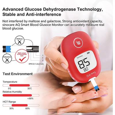 Sinocare Safe AQ Blood Glucose Test Strips 100's + Lancets 100's - Blood Glucose Monitors/Strips