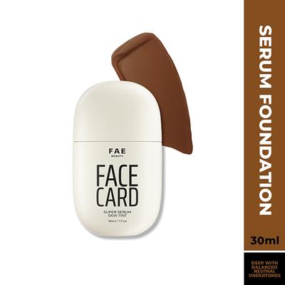 FAE Beauty Face Card Serum Skin Tint- Skin-like Foundation, Shade - 93N - Neutral 30 ml - Foundation