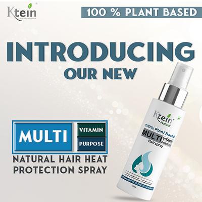 Ktein Natural 100% Plant Based Multi Vitamin Purpose with Deep Nourishment Hairspray for Hair Heat Protection Frizz Free Hair 70 ml - Hair Sprays & Mists