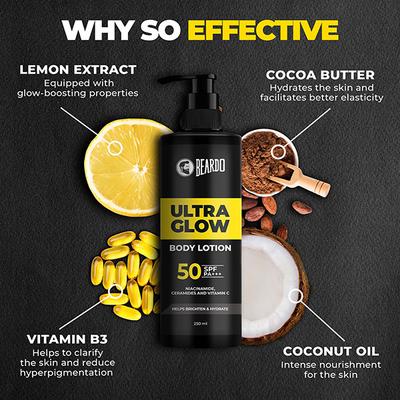 Beardo Ultra Glow Body Lotion - Men 250 ml - Lotions & Creams