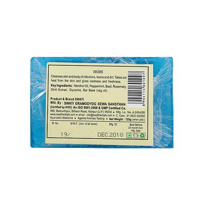 Khadi Swati Ayurvedic Handmade Soap - Mint 125 gm - Soaps