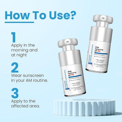 FCL AHA Lightening Gel GHQ Glycolic Acid Treats Hyperpigmentation, Reduce Dark Spots 15 ml - Scrubs & Exfoliants